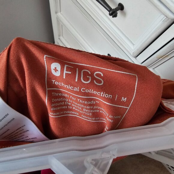 Orange FIGS Medium Joggers - Picture 2 of 2